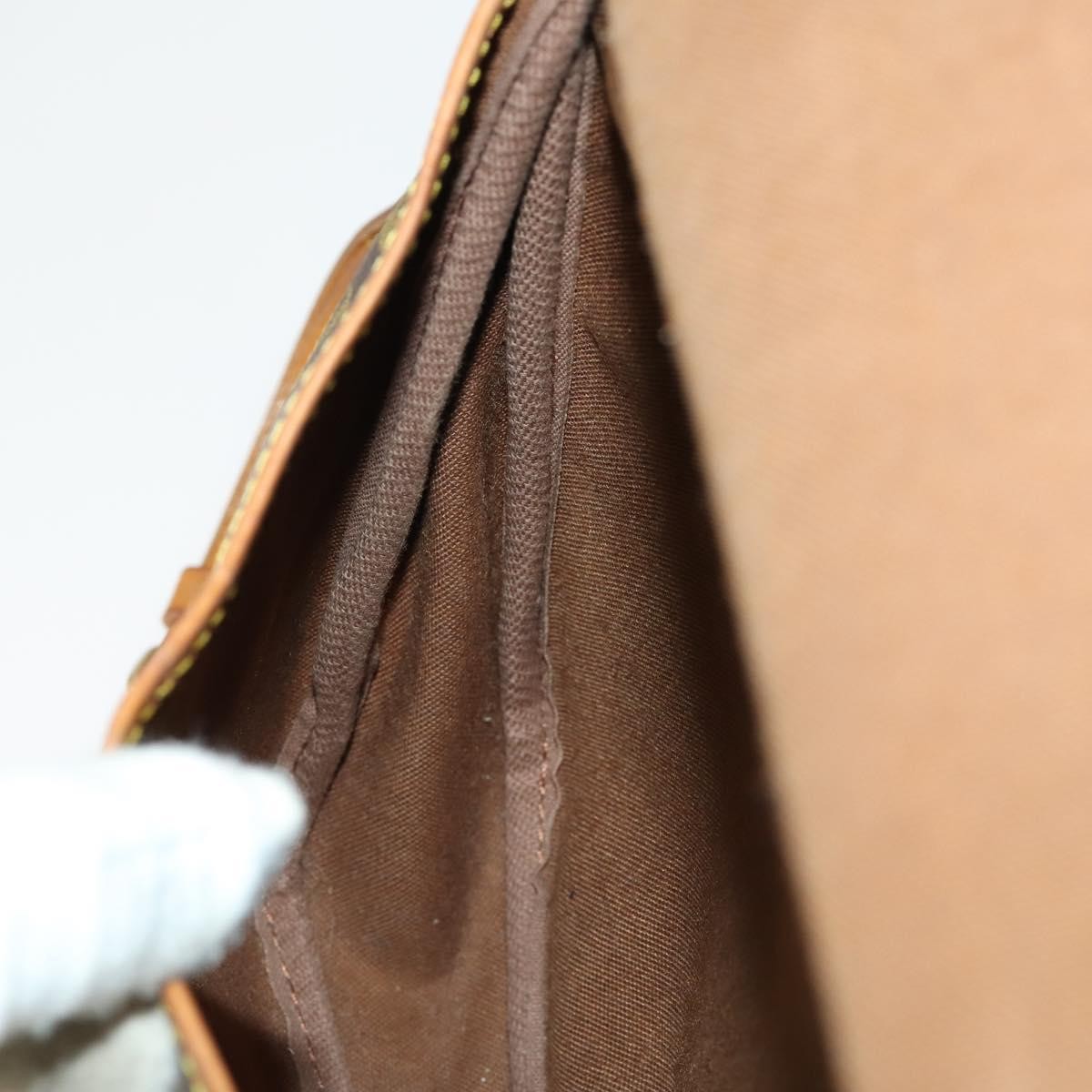 Louis Vuitton Saumur Handbag Monogram Canvas, BROWN, CANVAS, Shoulder bag