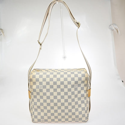Louis Vuitton Naviglio Handbag Damier, WHITE, CANVAS, Shoulder bag