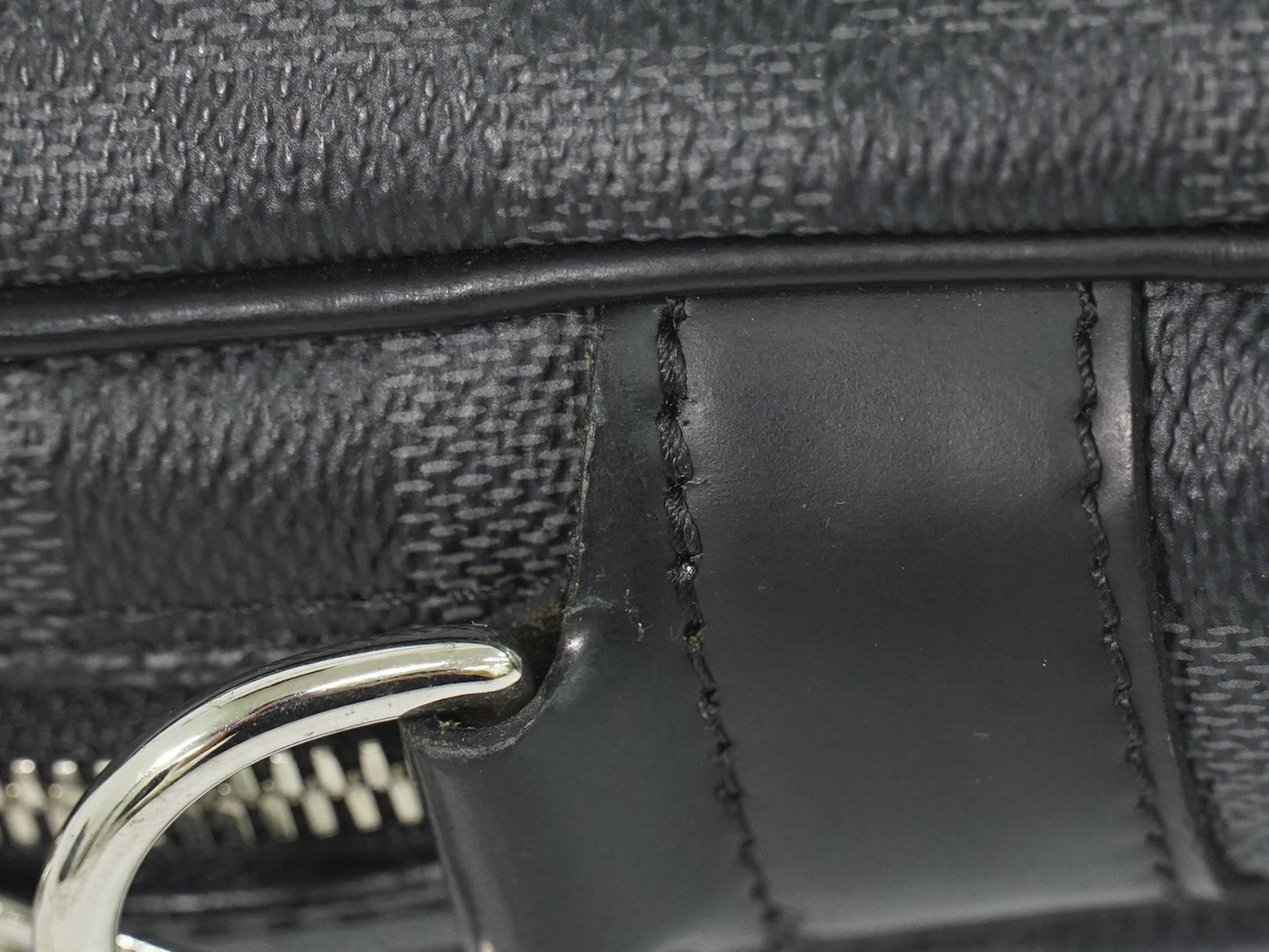 Louis Vuitton Porte-Documents Voyage Briefcase Damier Graphite, Gray, Canvas, Briefcase