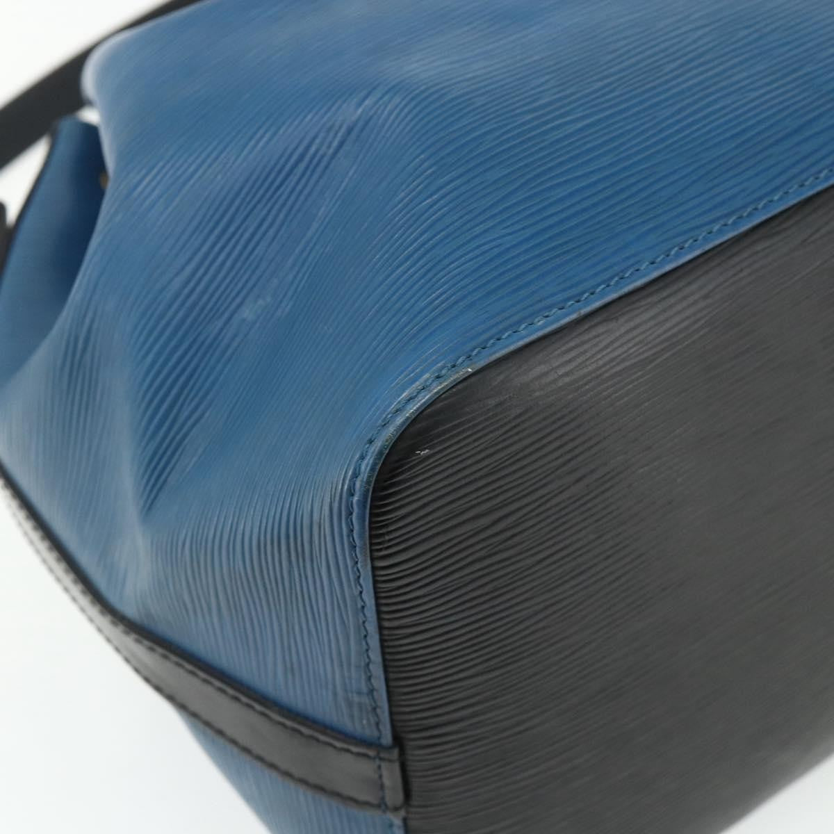 Louis Vuitton Bicolor Petit Noe Handbag Epi Leather, Blue, Leather, Shoulder Bag
