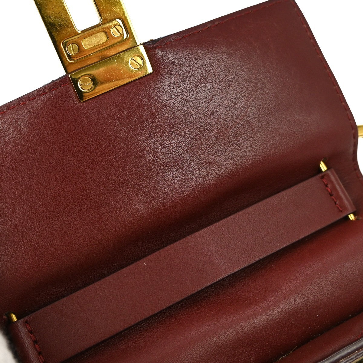 Chloe Drew Bijou Crossbody Bag Quilted Leather, BURGUNDY, LEATHER, Shoulder bag