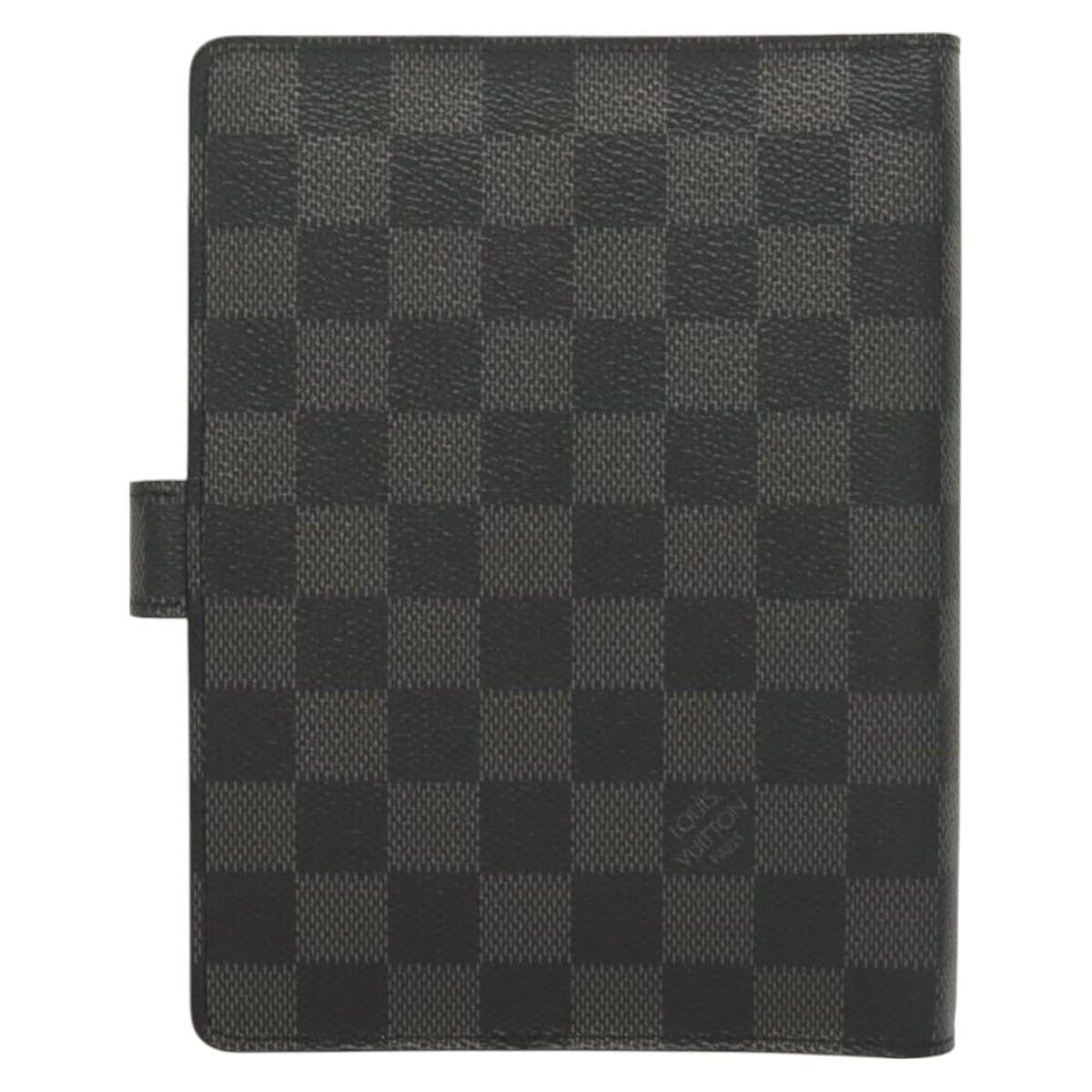 Louis Vuitton Agenda Cover Damier Azur, BLACK, CANVAS, Toiletry Case