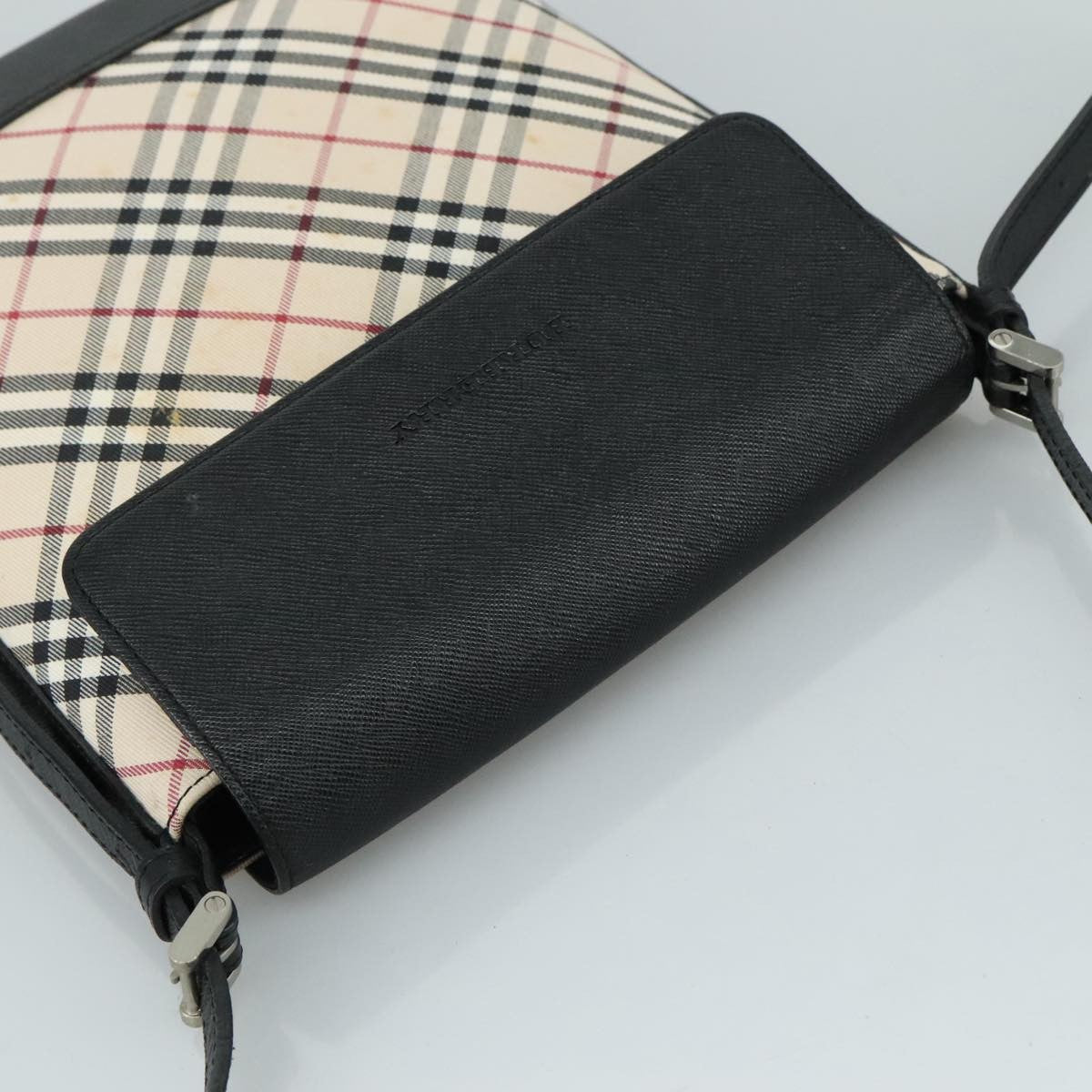 Burberry Nova check Shoulder bag Canvas, BEIGE, CANVAS, Shoulder bag