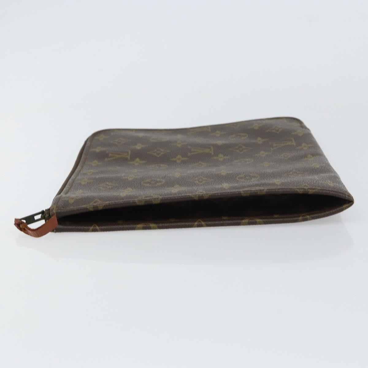 Louis Vuitton Poche Documents Monogram Canvas, BROWN, CANVAS, Clutche & pouche