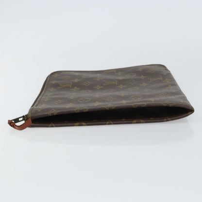 Louis Vuitton Poche Documents Monogram Canvas, BROWN, CANVAS, Clutche & pouche