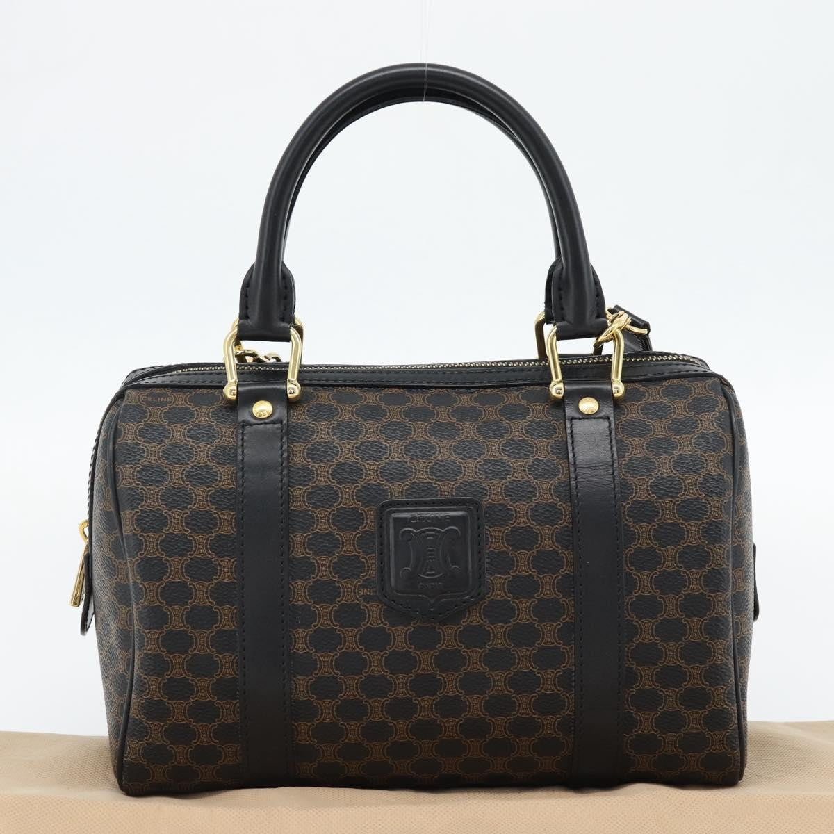 Celine Macadam Handbag Macadam with leather, Black, Canvas, Handbag