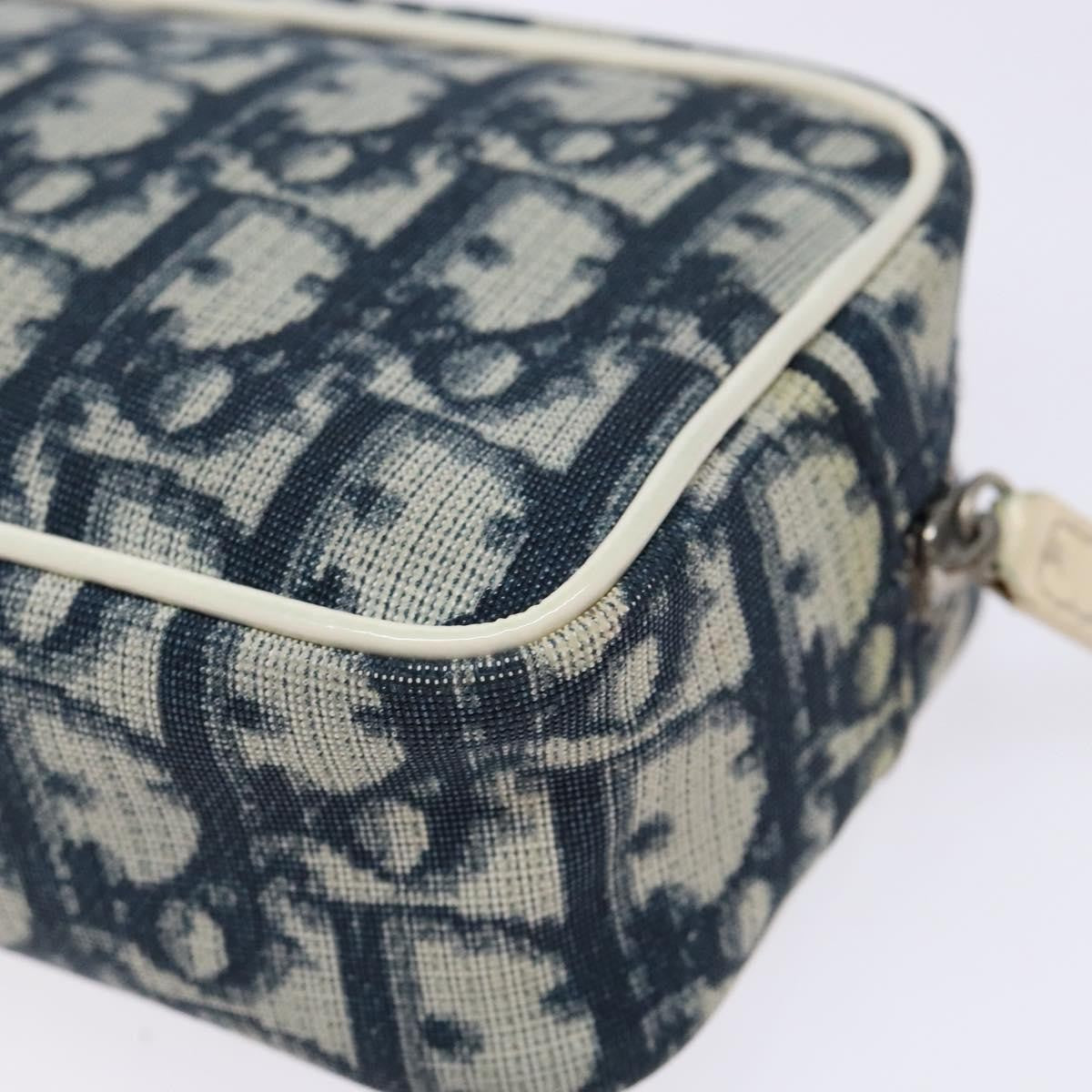 Christian Dior Vintage Trotter Pouch Diorissimo Canvas, NAVY, CANVAS, Clutche & pouche