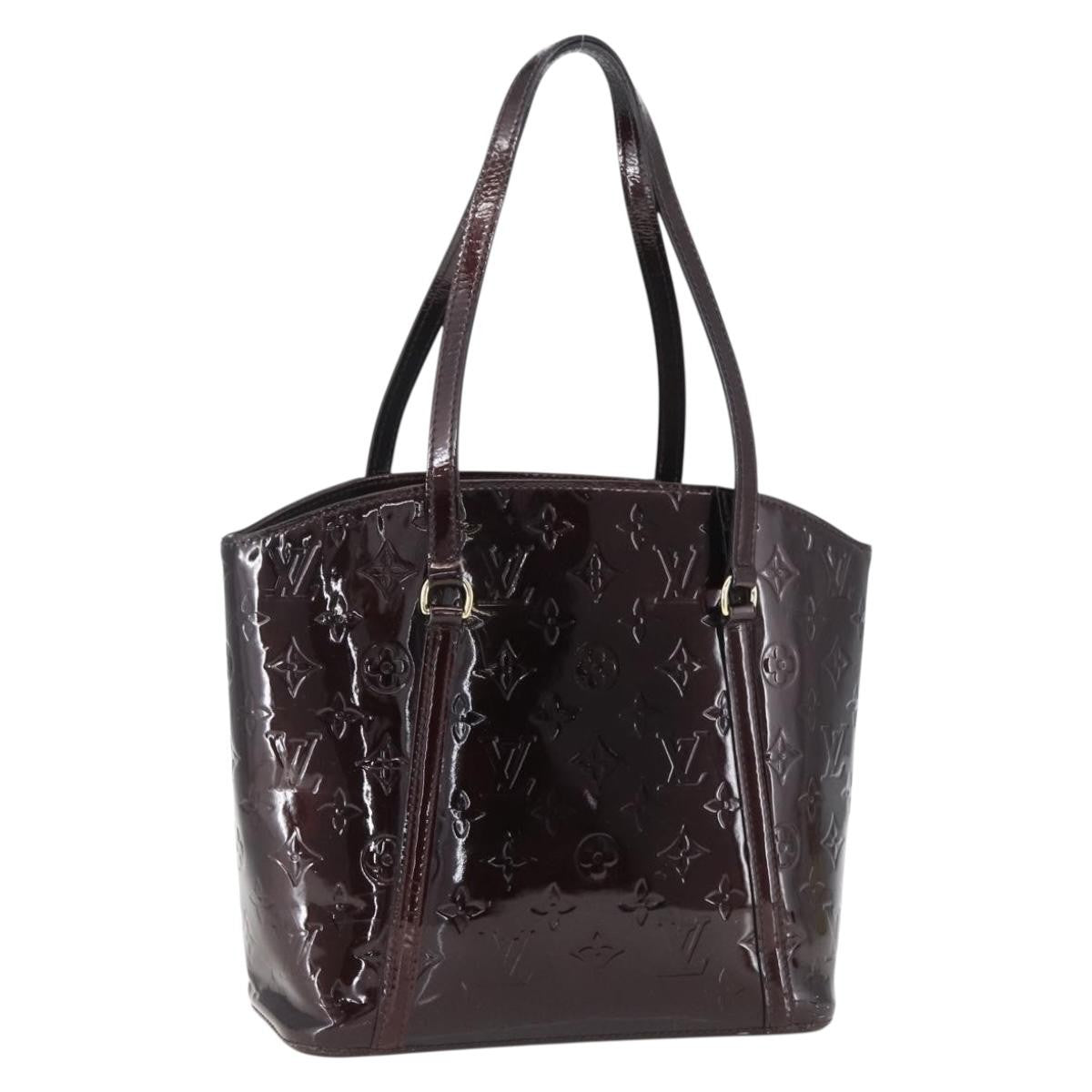 Louis Vuitton Avalon Handbag Monogram Vernis, PURPLE, PATENT_LEATHER, Tote bag
