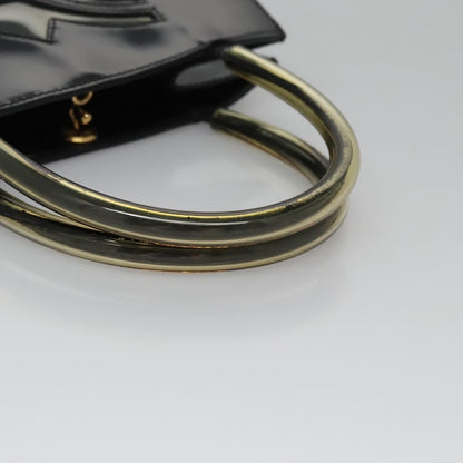 Salvatore Ferragamo Shopper Tote Patent Leather, BLACK, LEATHER, Tote bag
