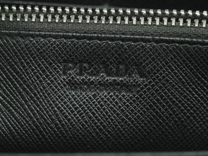 Prada Saffiano Wallet Leather, Black, Leather, Wallet
