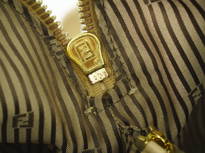 Fendi Chameleon Satchel Leather, BEIGE, LEATHER, Handbag