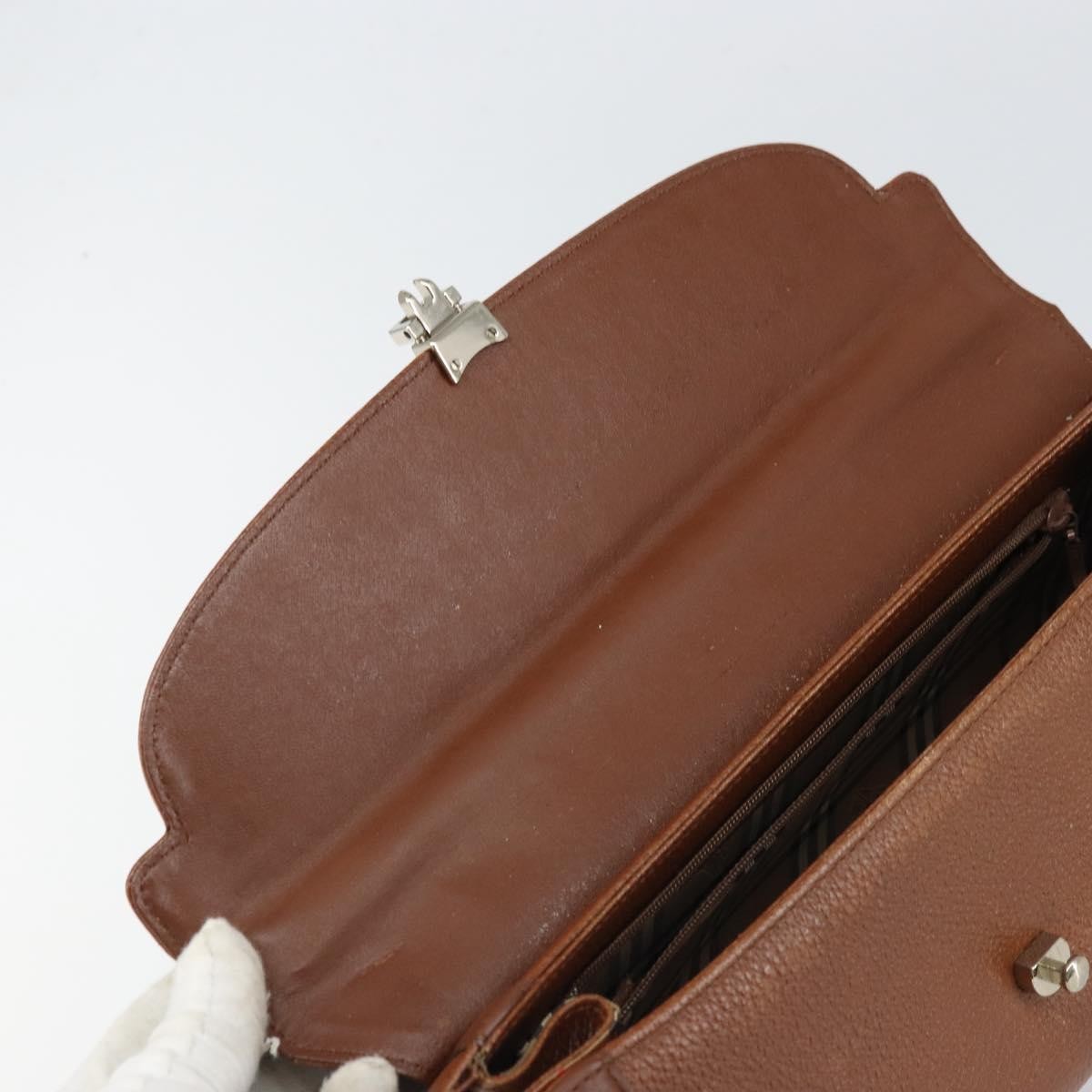 Burberry Vintage Handbag Leather, BROWN, LEATHER, Handbag