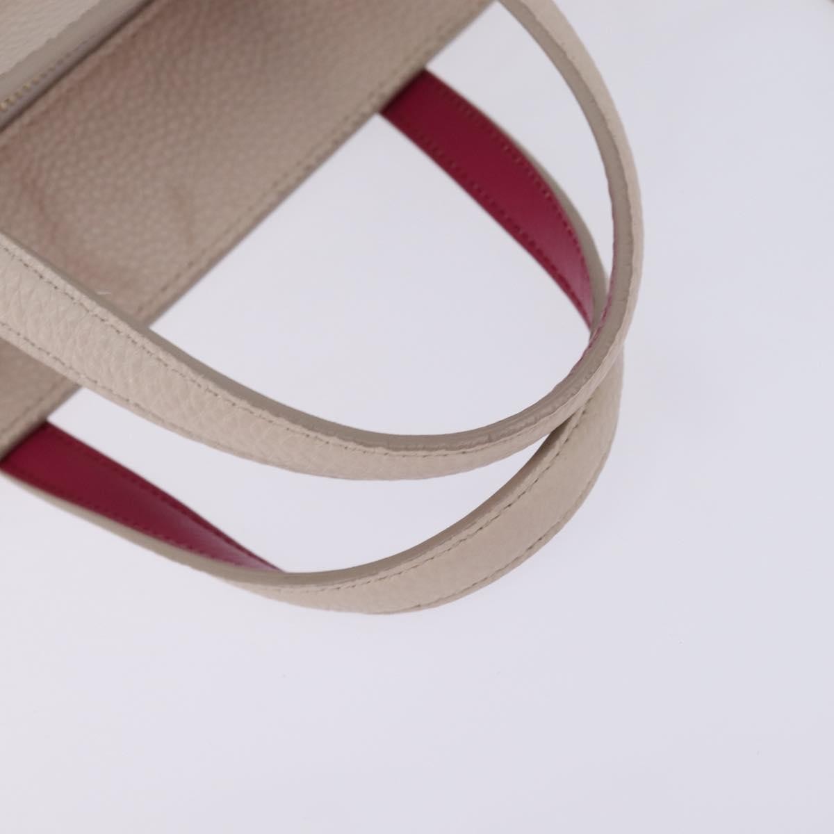 Salvatore Ferragamo Amy Tote Pebbled Leather, BEIGE, LEATHER, Handbag