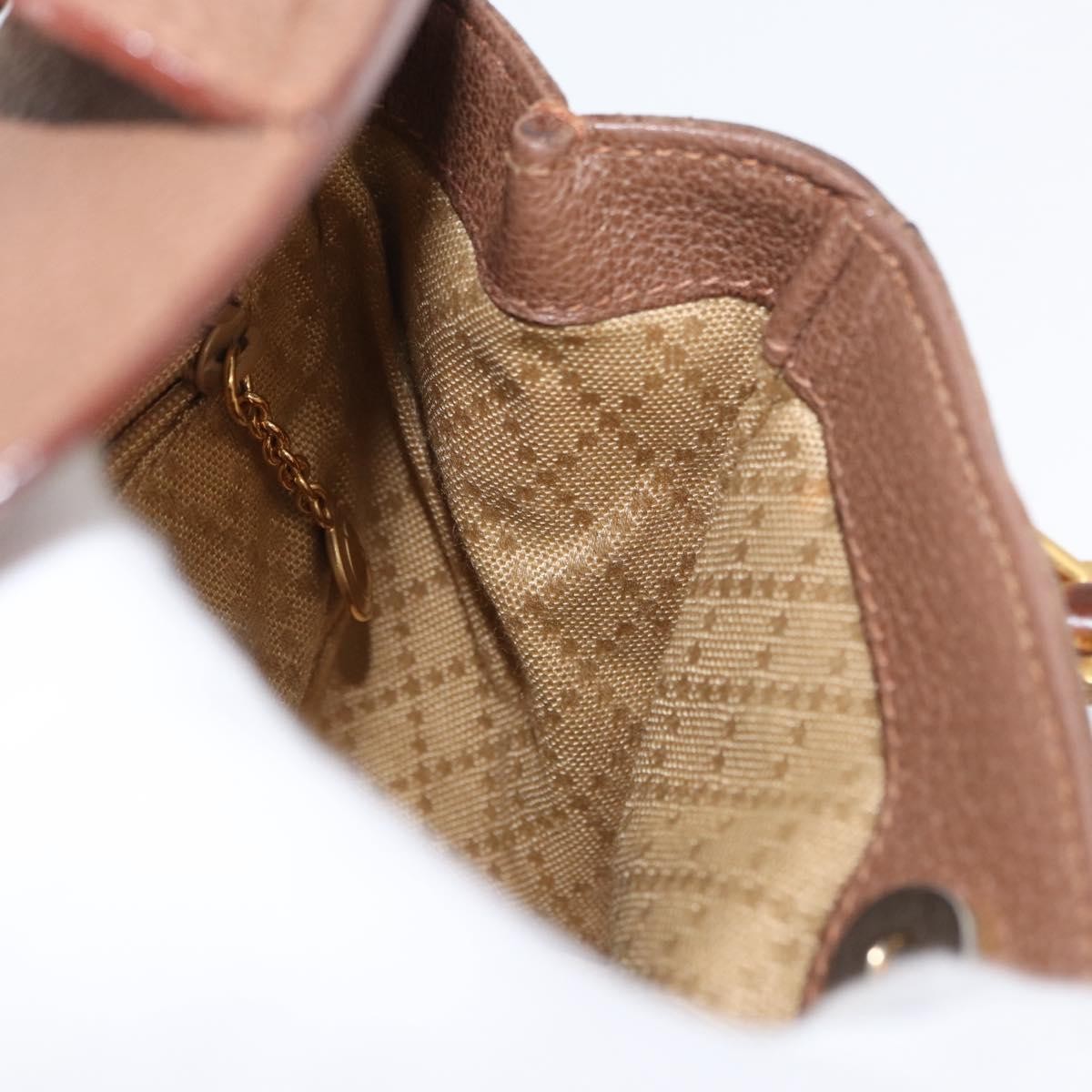 Gucci Vintage Bamboo Front Pocket Tote Suede, BROWN, SUEDE, Handbag