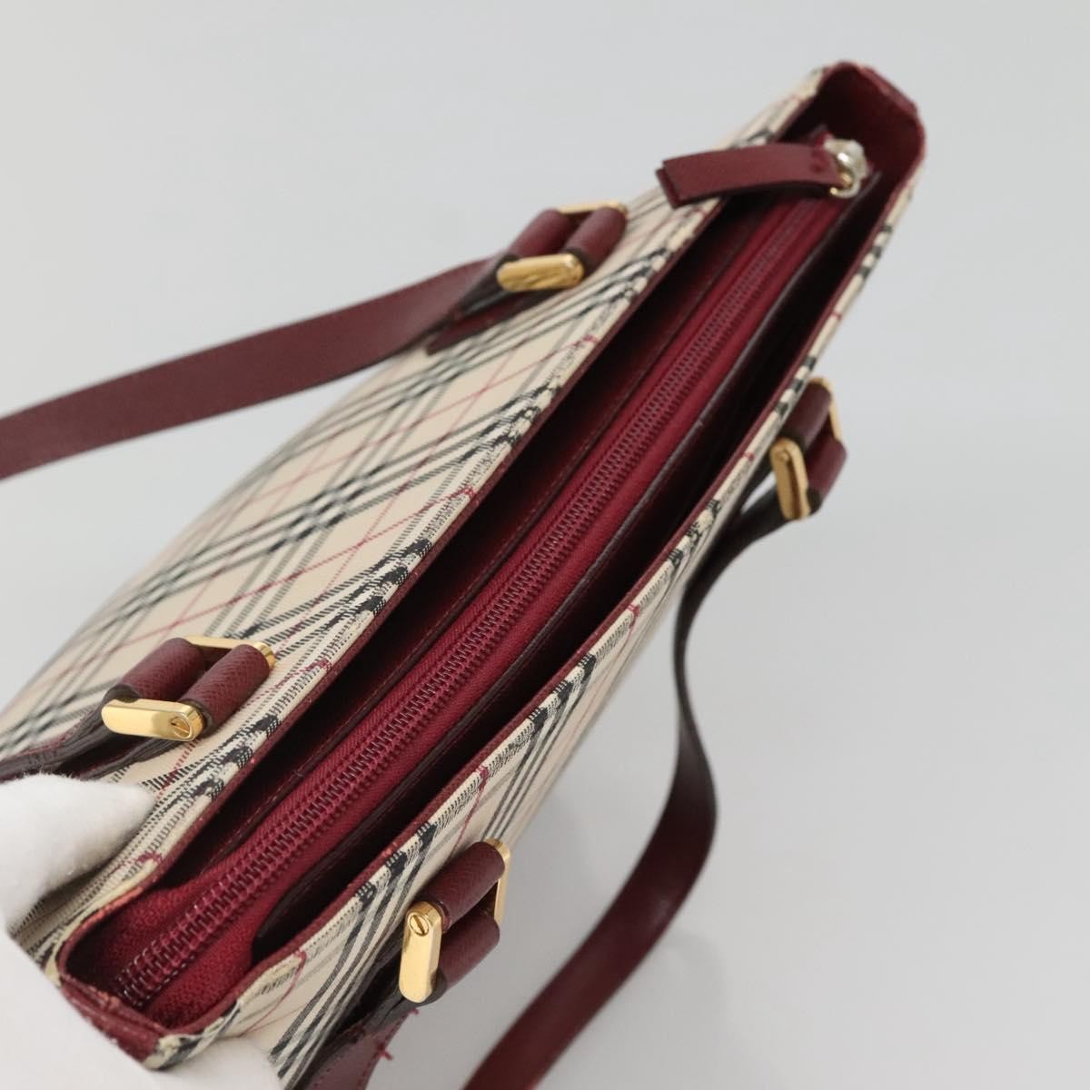 Burberry Nova Check Tote Canvas and Leather, BEIGE, CANVAS, Tote bag