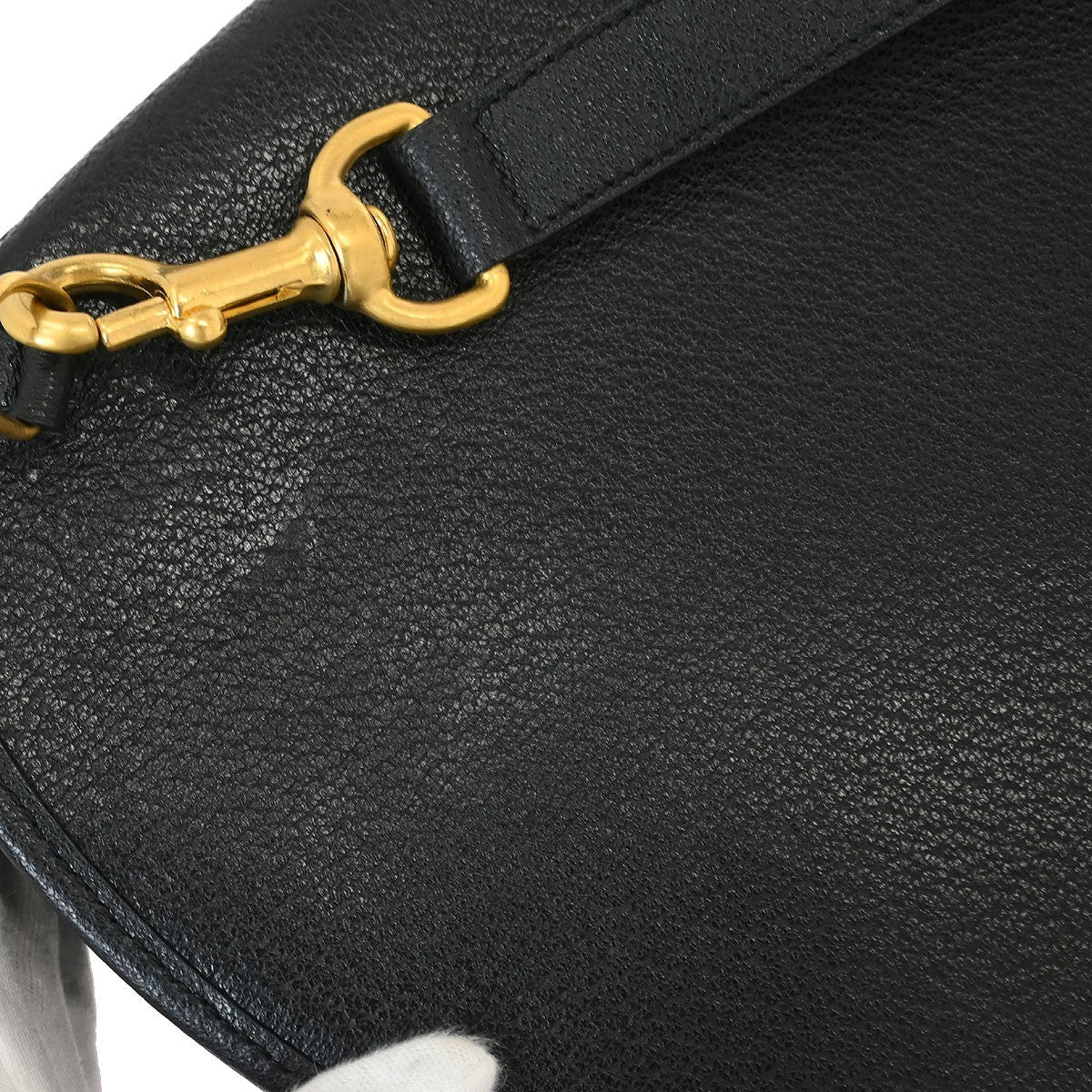 Gucci Vintage Horsebit Sling Bag Suede, BLACK, SUEDE, Shoulder bag