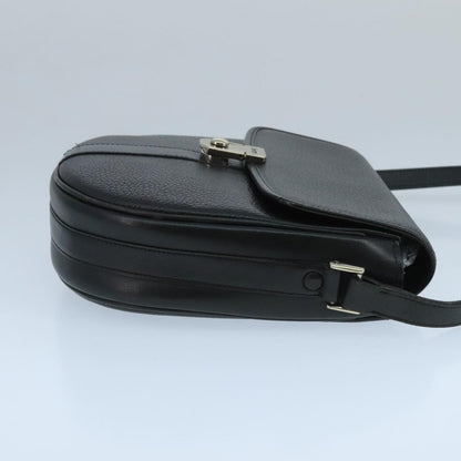 Burberry Flap Shoulder Bag Leather, BLACK, LEATHER, Shoulder bag
