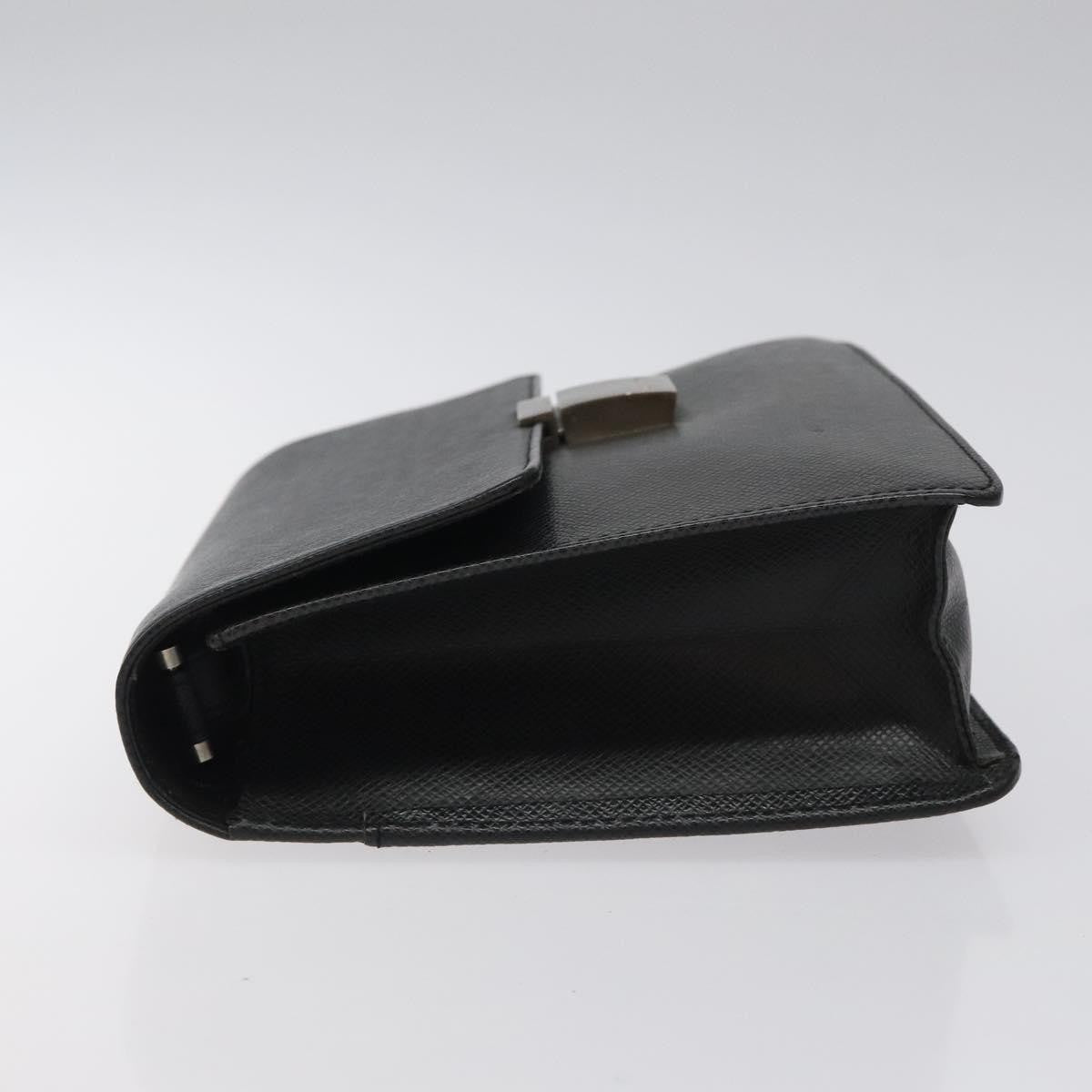 Louis Vuitton S Lock A4 Wristlet Pouch Macassar Monogram Canvas, BLACK, LEATHER, Clutche & pouche