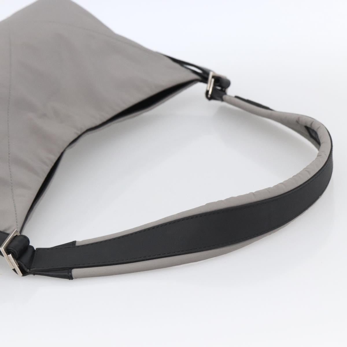 Salvatore Ferragamo Vintage Shoulder Bag Nylon, GRAY, NYLON, Shoulder bag