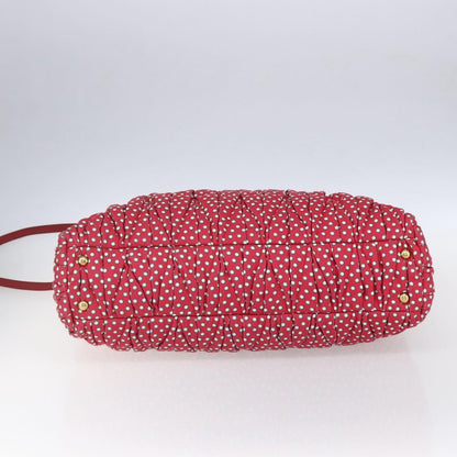 Miu Miu Shopper Tote Matelasse canvas, RED, CANVAS, Tote bag