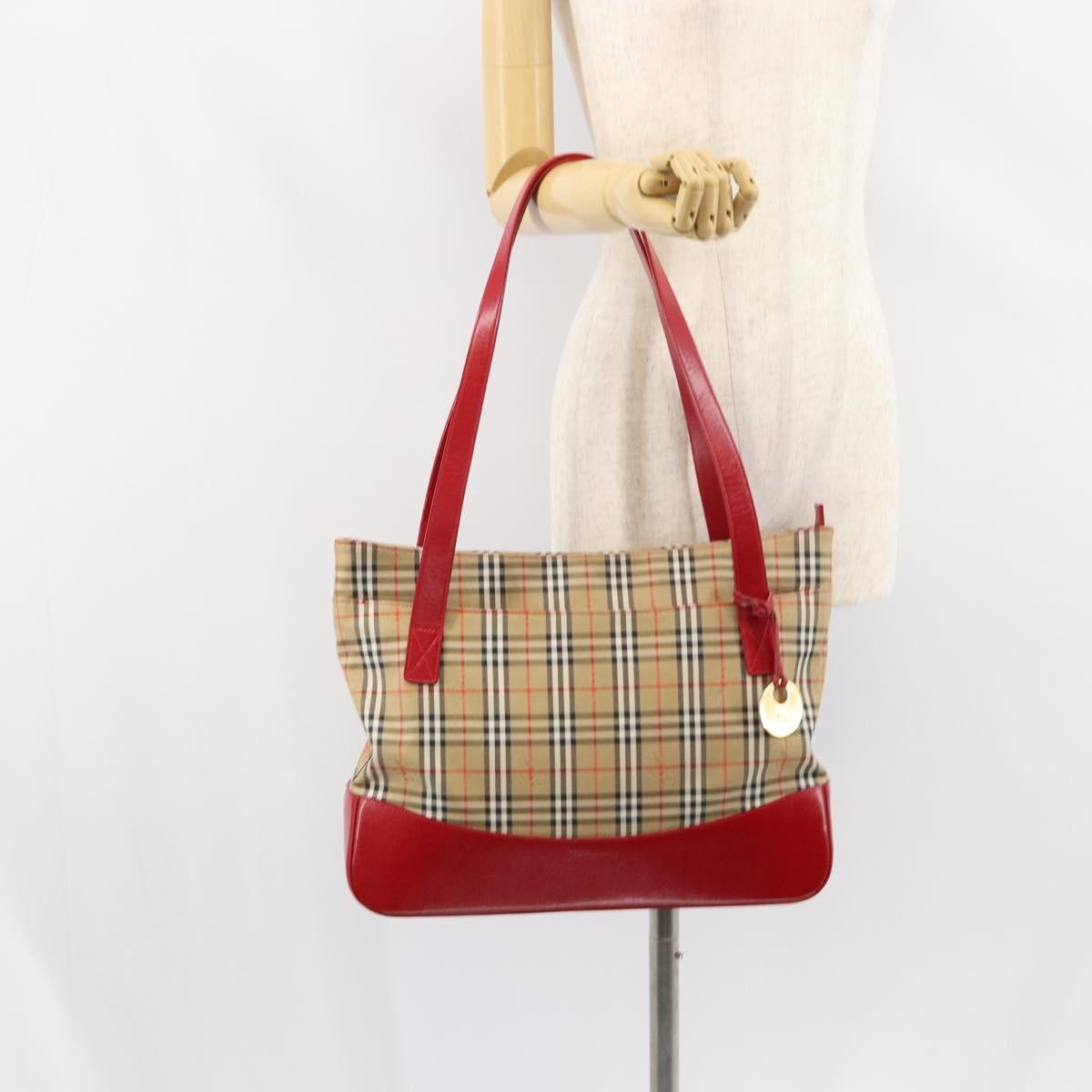 Burberry Nova Check Handbag Nova Check Canvas, BEIGE, CANVAS, Tote bag
