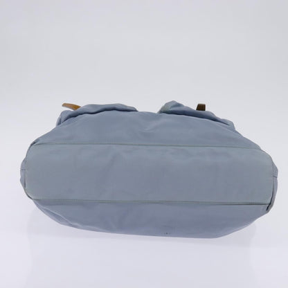 Prada Side Pocket Tote Nylon, BLUE, NYLON, Tote bag