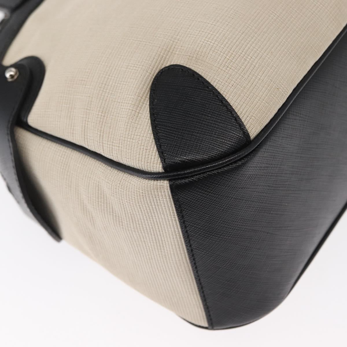 Salvatore Ferragamo Gancini handbag Canvas and Leather, SILVER, CANVAS, Handbag