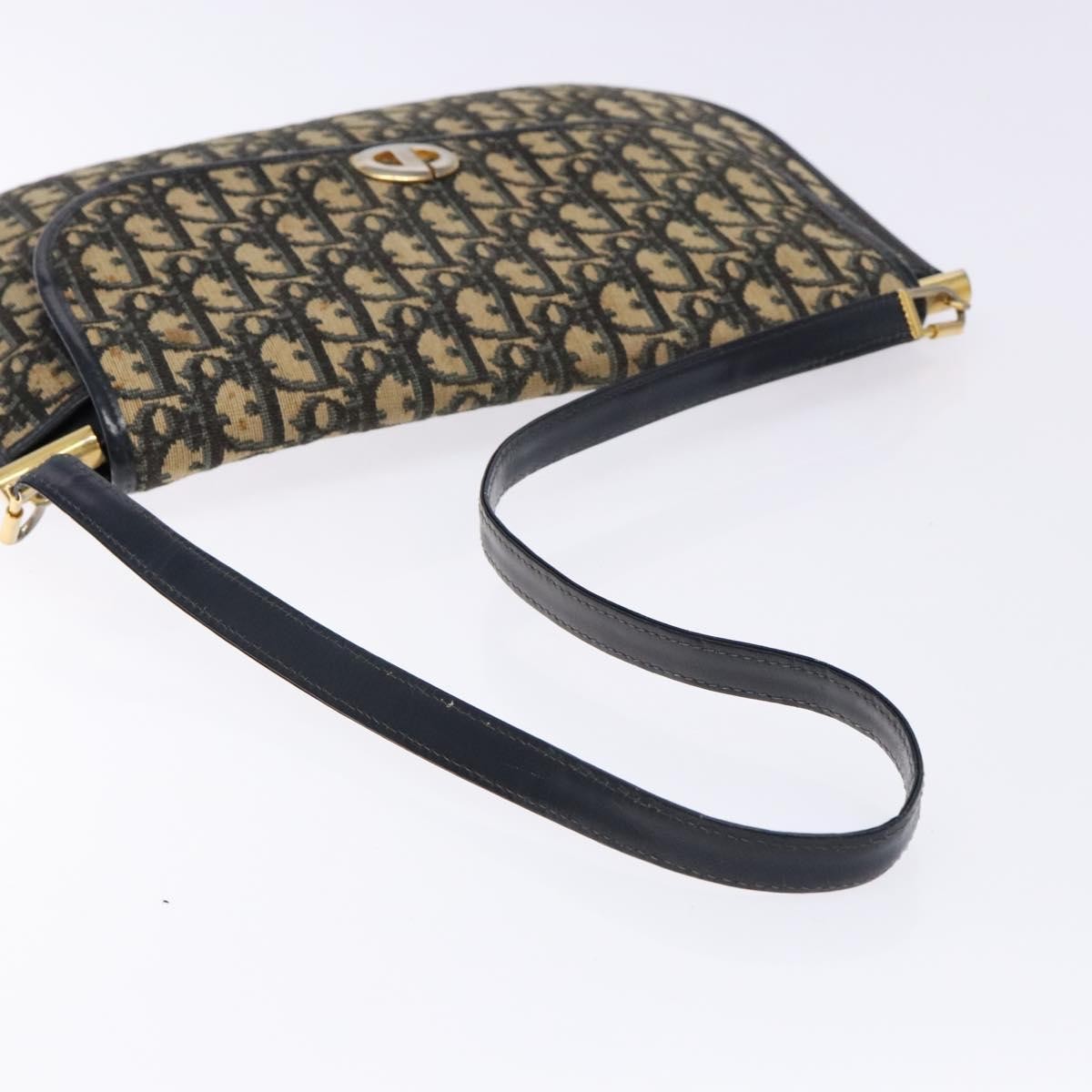 Christian Dior Vintage CD trotter Shoulder bag Canvas, NAVY, CANVAS, Shoulder bag