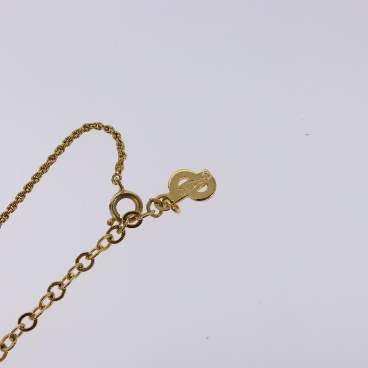 Christian Dior CD Round Pendant Necklace Metal, GOLD, METAL, Necklace