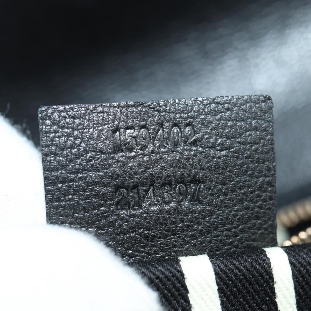 Gucci Horsebit Shoulder Bag GG Canvas and Leather, Black, Leather, Shoulder Bag