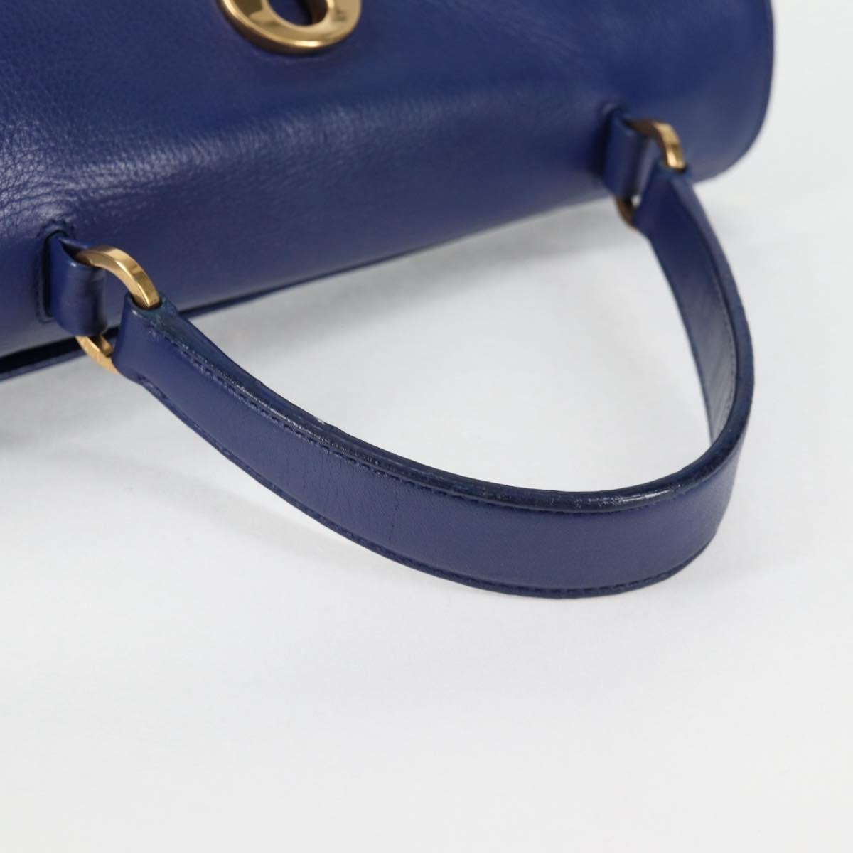 Saint Laurent Muse Two Bag Leather with Canvas, Blue, Leather, Shoulder Bag