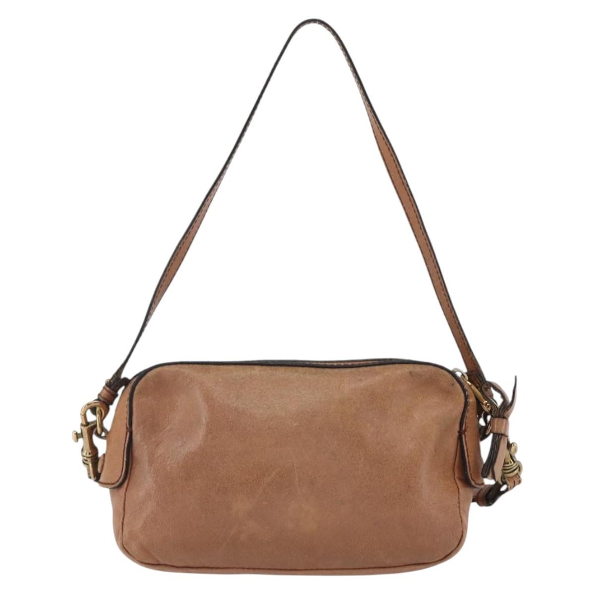 Chloe Vintage Shoulder Bag Leather, BROWN, LEATHER, Shoulder bag