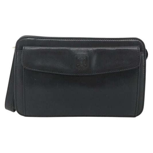 Celine Clutch Bag Leather, Black, Leather, Clutch