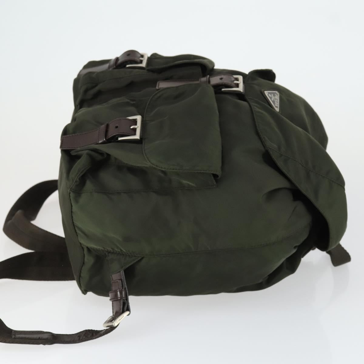 Prada Double Front Pocket Backpack Tessuto, KHAKI, NYLON, Backpack