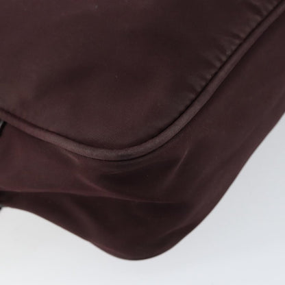 Prada Front Pocket Crossbody Bag Tessuto, BURGUNDY, NYLON, Shoulder bag