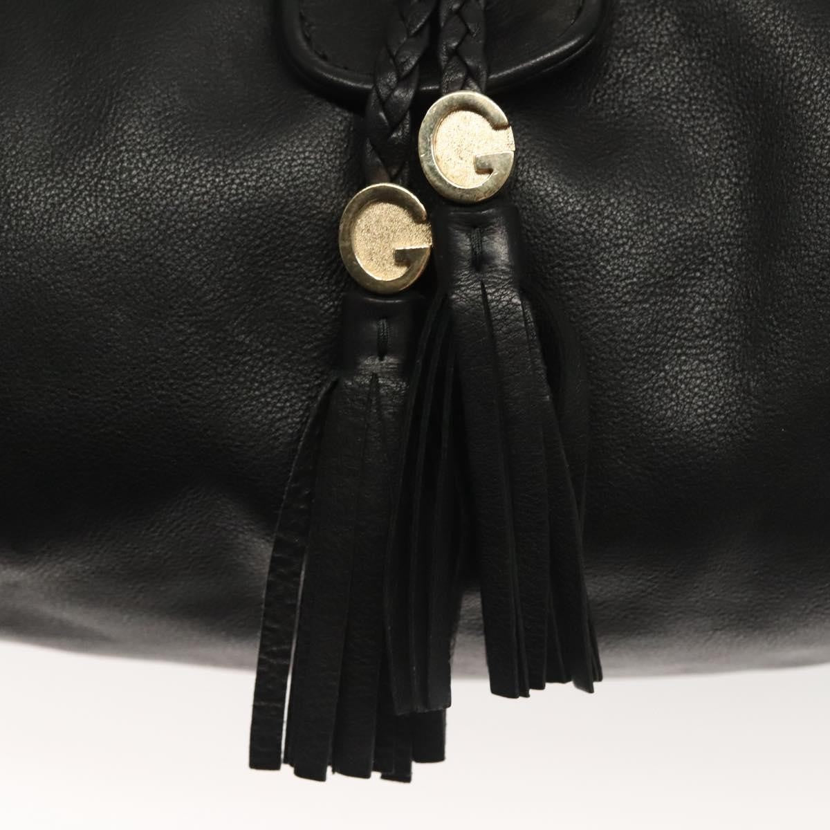 Gucci Marrakech Shoulder Bag Leather, BLACK, LEATHER, Tote bag