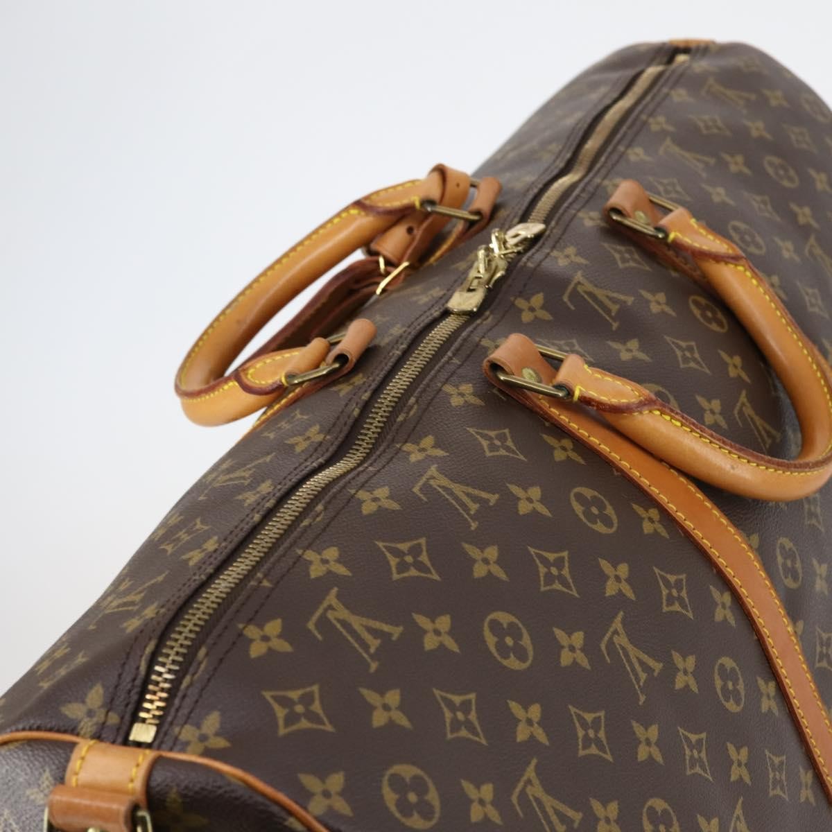 Louis Vuitton Keepall Bandouliere Bag Monogram Canvas, BROWN, CANVAS, Travel bag