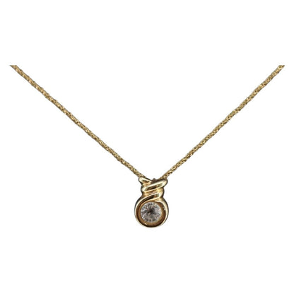 Christian Dior CD Pendant Necklace Metal, GOLD, METAL, Necklace