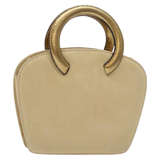 Salvatore Ferragamo Vintage Handbag Suede, BEIGE, SUEDE, Handbag