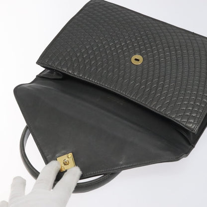 Bally Vintage Handbag Quilted Leather, GRAY, LEATHER, Handbag