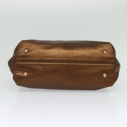 Salvatore Ferragamo Sofia Satchel Leather, BROWN, LEATHER, Handbag