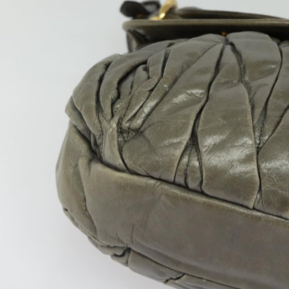 Miu Miu Coffer Convertible Hobo Matelasse Leather, GRAY, LEATHER, Handbag