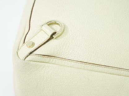 Gucci Abbey Leather with Gold hardware, ECRU, LEATHER, Tote bag