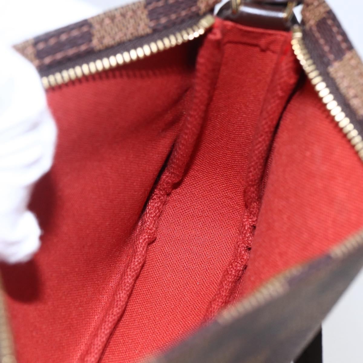 Louis Vuitton Navona Pochette Accessoires Damier, BROWN, CANVAS, Clutche & pouche