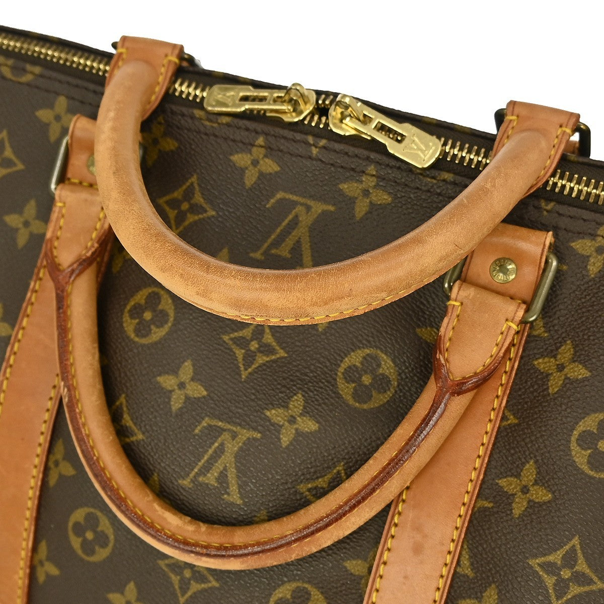 Louis Vuitton Keepall Bag Monogram Canvas, BROWN, CANVAS, Travel bag