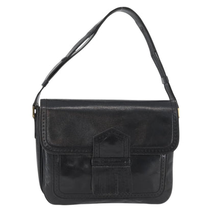 Saint Laurent Vintage Shoulder Bag Leather, BLACK, LEATHER, Shoulder bag