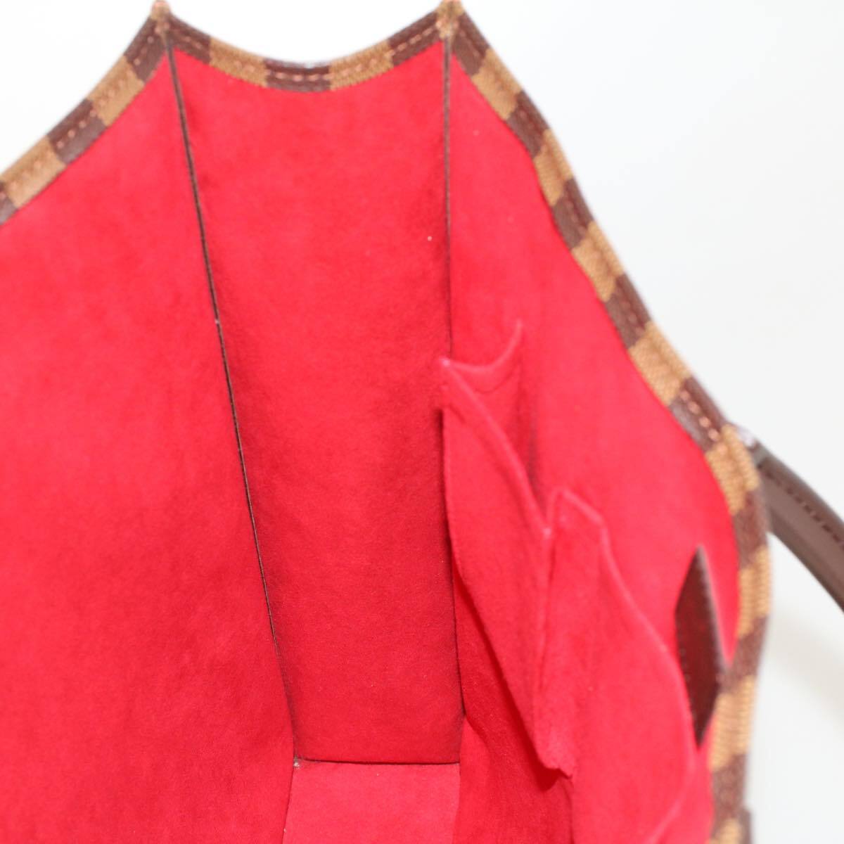 Louis Vuitton Sac Plat Bag Damier, BROWN, CANVAS, Handbag