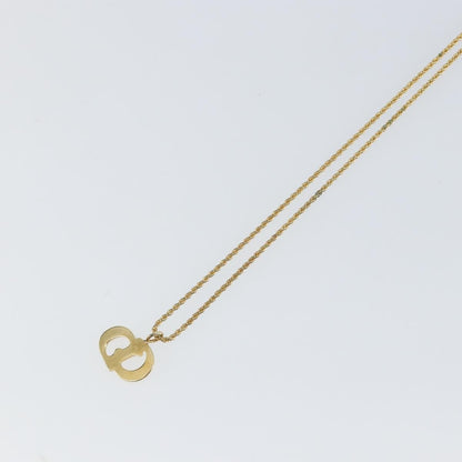 Christian Dior CD Pendant Necklace Metal, GOLD, METAL, Necklace