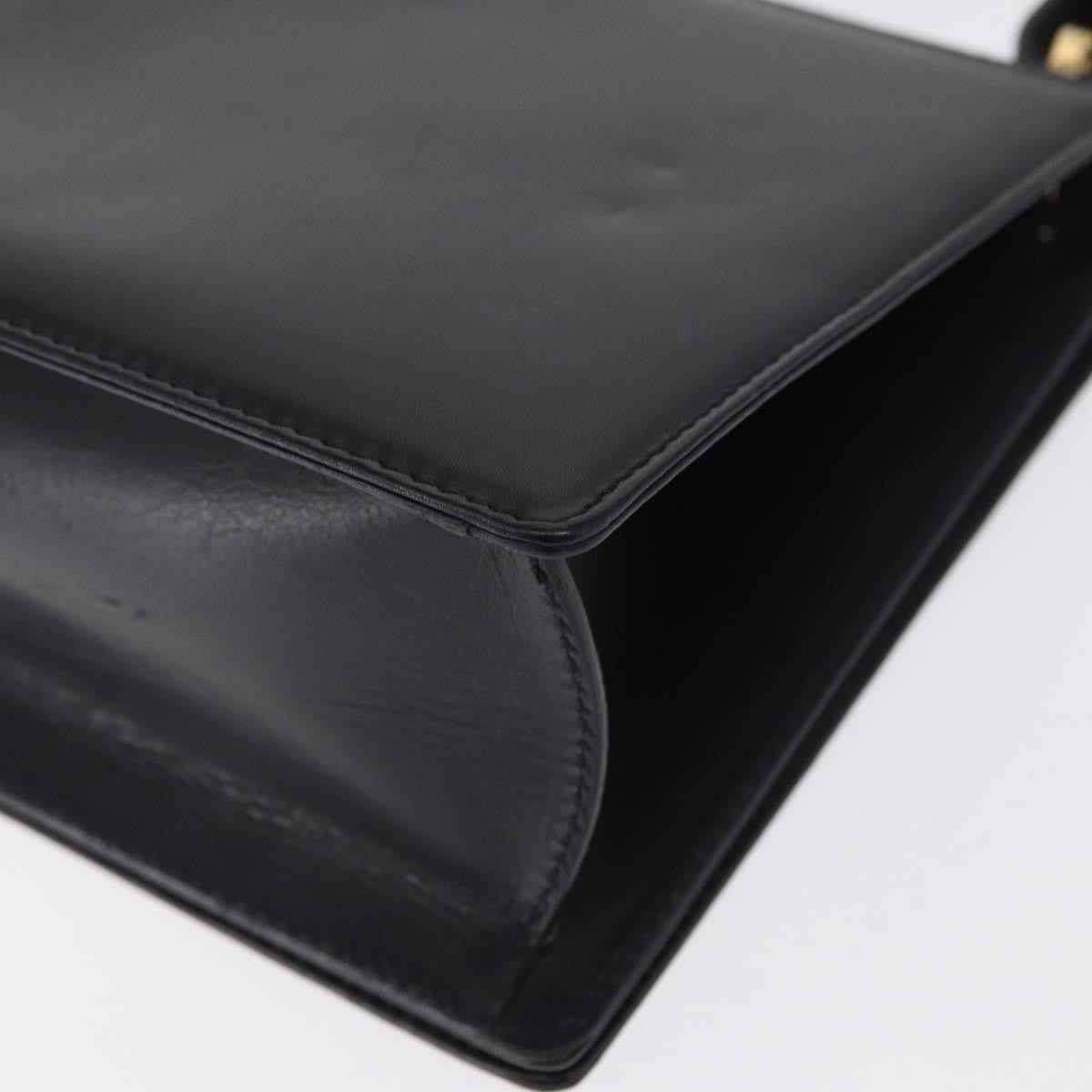 Salvatore Ferragamo Gancini Shoulder Bag Leather, NAVY, LEATHER, Shoulder bag