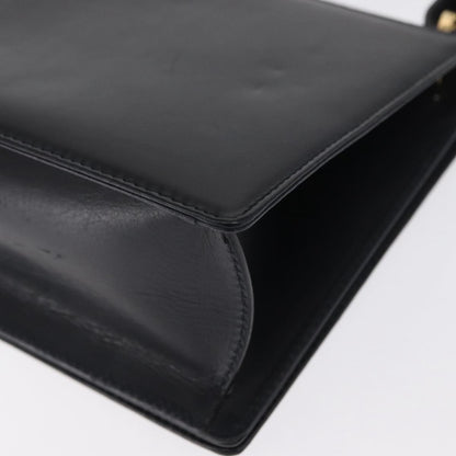 Salvatore Ferragamo Gancini Shoulder Bag Leather, NAVY, LEATHER, Shoulder bag